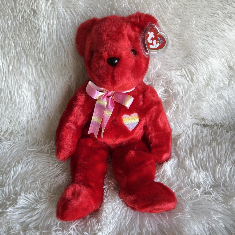 Retired TY 2003 KISS-E the BEAR BEANIE BUDDY  Mint Condition